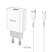 Адаптер мережевий Hoco Type-C cable Asombroso C81A |1USB, 2.1A|