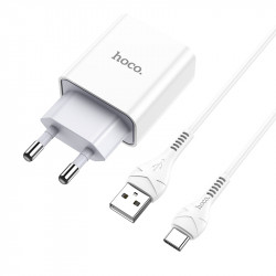 Адаптер мережевий Hoco Type-C cable Asombroso C81A |1USB, 2.1A|