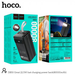 УМБ Hoco Great fast charging power bank DB50 80000mAh |2Type-C/4USB, 22.5W/3A, PD/QC|