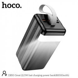 УМБ Hoco Great fast charging power bank DB50 80000mAh |2Type-C/4USB, 22.5W/3A, PD/QC|