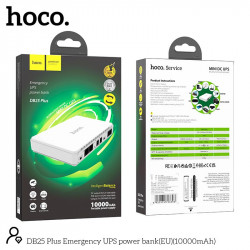 Mini DC UPS HOCO Emergency power bank 10000mAh DB25 Plus |DC 5/9/12v, USB, LAN, POE 15/24v|