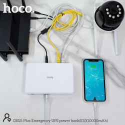 Mini DC UPS HOCO Emergency power bank 10000mAh DB25 Plus |DC 5/9/12v, USB, LAN, POE 15/24v|