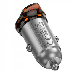 Адаптер автомобільний HOCO Rigorous single port Car charger NZ16 |1Type-C, 30W/3A, PD30W/QC|