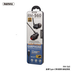 Навушники REMAX Type-C Metal Wired Earphone RM-560