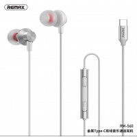 Навушники REMAX Type-C Metal Wired Earphone RM-560