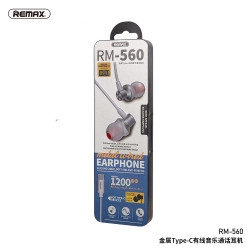 Навушники REMAX Type-C Metal Wired Earphone RM-560