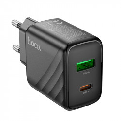 Адаптер мережевий HOCO Sunlight dual-port charger CS23A |1USB/1Type-C, 30W/3A, PD/QC|