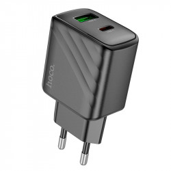 Адаптер мережевий HOCO Sunlight dual-port charger CS23A |1USB/1Type-C, 30W/3A, PD/QC|