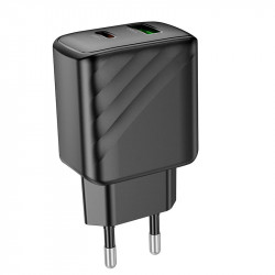 Адаптер мережевий HOCO Sunlight dual-port charger CS23A |1USB/1Type-C, 30W/3A, PD/QC|