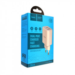 Адаптер мережевий Hoco C62a Victoria with Type - C cable |2USB, 2.1А|