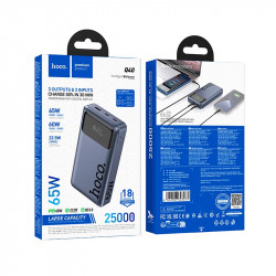 УМБ HOCO Leader power bank with digital display dark Q40 25000mah |1USB/2Type-C, PD/QC, 65W/3A|