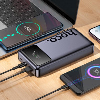 УМБ HOCO Leader power bank with digital display dark Q40 25000mah |1USB/2Type-C, PD/QC, 65W/3A|