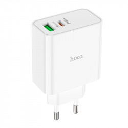 Адаптер мережевий HOCO Awesome C113A |1USB/1Type-C, 65W/3A, PD/QC|