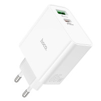 Адаптер мережевий HOCO Awesome C113A |1USB/1Type-C, 65W/3A, PD/QC|