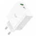 Адаптер мережевий HOCO Awesome C113A |1USB/1Type-C, 65W/3A, PD/QC|