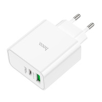 Адаптер мережевий HOCO Awesome C113A |1USB/1Type-C, 65W/3A, PD/QC|