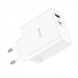 Адаптер мережевий HOCO Awesome C113A |1USB/1Type-C, 65W/3A, PD/QC|