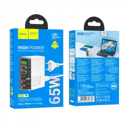 Адаптер мережевий Hoco Fuerza six-port charger N36 |3USB/3Type-C, 65W/3A, PD/QC|