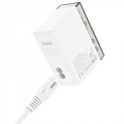 Адаптер мережевий Hoco Fuerza six-port charger N36 |3USB/3Type-C, 65W/3A, PD/QC|
