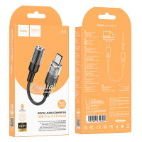 Перехідник HOCO Spirit transparent digital audio converter Type-C to 3.5 mm LS37 |15cm, DAC|