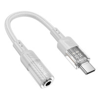 Перехідник HOCO Spirit transparent digital audio converter Type-C to 3.5 mm LS37 |15cm, DAC|