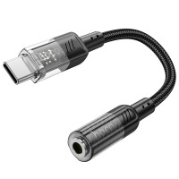 Перехідник HOCO Spirit transparent digital audio converter Type-C to 3.5 mm LS37 |15cm, DAC|