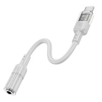 Перехідник HOCO Spirit transparent digital audio converter Type-C to 3.5 mm LS37 |15cm, DAC|