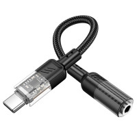 Перехідник HOCO Spirit transparent digital audio converter Type-C to 3.5 mm LS37 |15cm, DAC|