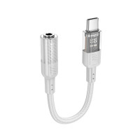 Перехідник HOCO Spirit transparent digital audio converter Type-C to 3.5 mm LS37 |15cm, DAC|