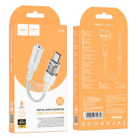 Перехідник HOCO Spirit transparent digital audio converter Type-C to 3.5 mm LS37 |15cm, DAC|