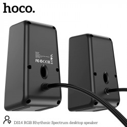 Акустика для ПК HOCO RGB Rhythmic Spectrum desktop speaker DS14 |10W, AUX, Mic|