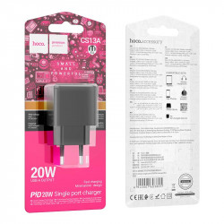 Адаптер мережевий HOCO Ocean single port charger CS13A |1type-C, 20W/3A, PD/QC|