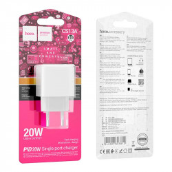 Адаптер мережевий HOCO Ocean single port charger CS13A |1type-C, 20W/3A, PD/QC|
