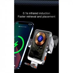 Тримач Auto open-close Transparent Wireless Charger T11 |15W|