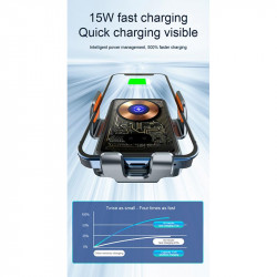 Тримач Auto open-close Transparent Wireless Charger T11 |15W|