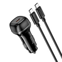 Адаптер автомобільний Hoco rank single port Car charger Z58 (Type-C to Type-C set) |1Type-C, 30W/3A,