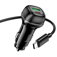 Адаптер автомобільний Hoco Rank dual port Car charger Z58A (Type-C to Type-C set) |1USB/1Type-C, 48W