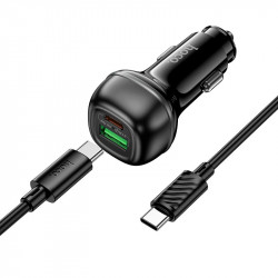 Адаптер автомобільний Hoco Rank dual port Car charger Z58A (Type-C to Type-C set) |1USB/1Type-C, 48W