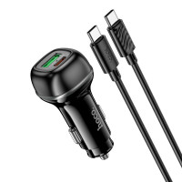 Адаптер автомобільний Hoco Rank dual port Car charger Z58A (Type-C to Type-C set) |1USB/1Type-C, 48W