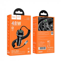 Адаптер автомобільний Hoco Rank Car charger Z58B (Type - C Cable set) |1Type-C, 48W/3A, PD30W/QC|