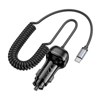 Адаптер автомобільний Hoco Rank Car charger Z58B (Type - C Cable set) |1Type-C, 48W/3A, PD30W/QC|