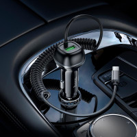 Адаптер автомобільний Hoco Rank Car charger Z58B (Type - C Cable set) |1Type-C, 48W/3A, PD30W/QC|