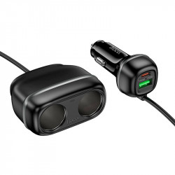 Адаптер автомобільний Hoco Rank dual port Car charger Z59 |1USB/1Type-C/2 port 240W cigarette lighter, PD30W/QC|