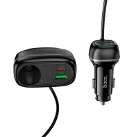 Адаптер автомобільний Hoco Rank Car charger Z59A |2USB/2TypeC/1 slot 240W cigarette lighter, PD30W/Q