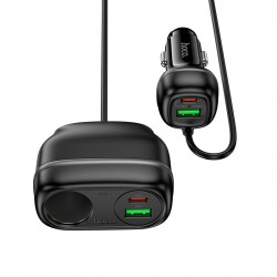 Адаптер автомобільний Hoco Rank Car charger Z59A |2USB/2TypeC/1 slot 240W cigarette lighter, PD30W/Q