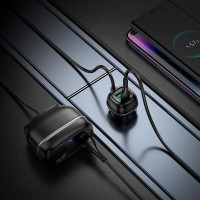 Адаптер автомобільний Hoco Rank Car charger Z59A |2USB/2TypeC/1 slot 240W cigarette lighter, PD30W/Q
