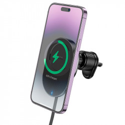 Тримач HOCO Guardian magnetic wireless fast charging Car holder (air outlet) HW12 |15W|