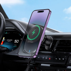 Тримач HOCO Guardian magnetic wireless fast charging Car holder (air outlet) HW12 |15W|