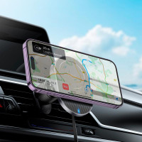 Тримач HOCO Guardian magnetic wireless fast charging Car holder (air outlet) HW12 |15W|