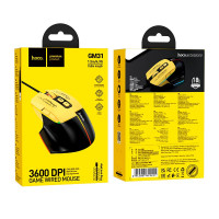 Миша HOCO Overlord luminous gaming wired mouse GM31 |1200-1800-2400-3600dpi|